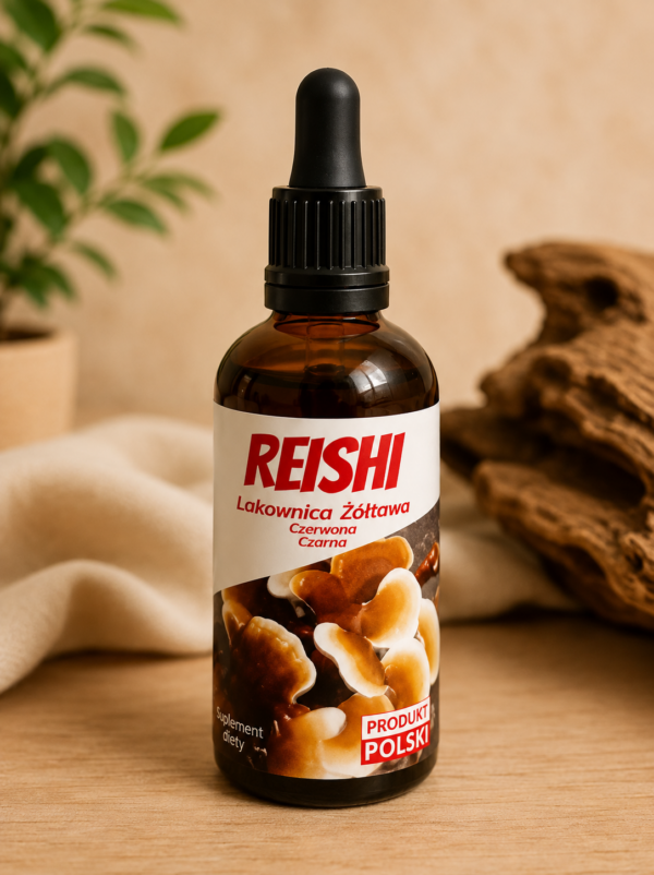 Lakownica Żółtawa (  Reishi) ekstrakt alkoholowo-wodny 100 ml.